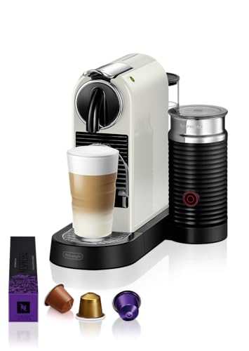 Nespresso De'Longhi Citiz EN267.WAE Kaffeekapselmaschine mit Milchaufschäumer, 1710W ,1 , 37.2 x 21.8 x 27.7 cm, Creme-weiß im Sale
